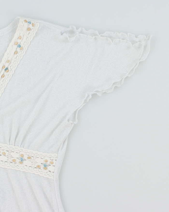 Vintage Y2k 00s Cover Me Beaded Sheer Dress - M