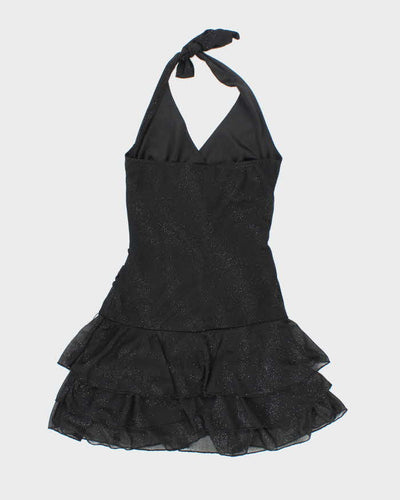 Vintage Y2k 00s Sparkly Halter Mini Dress - XS