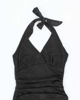 Vintage Y2k 00s Sparkly Halter Mini Dress - XS