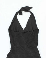 Vintage Y2k 00s Sparkly Halter Mini Dress - XS