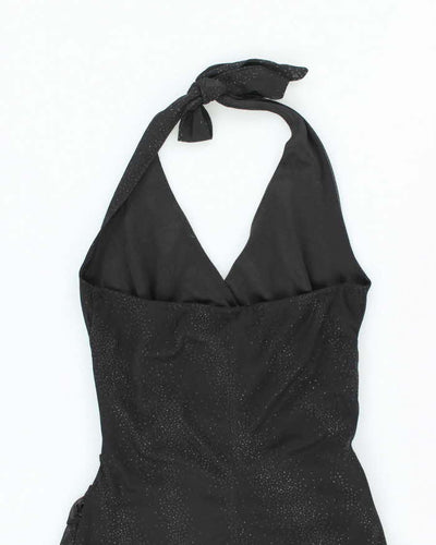 Vintage Y2k 00s Sparkly Halter Mini Dress - XS