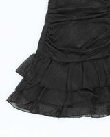 Vintage Y2k 00s Sparkly Halter Mini Dress - XS