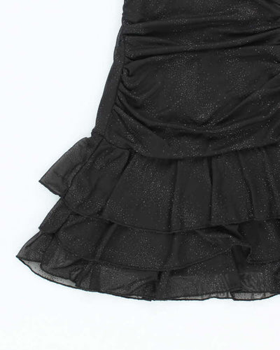 Vintage Y2k 00s Sparkly Halter Mini Dress - XS