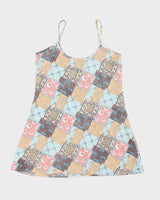 Vintage 90s Beatrys Pattern Mini Dress - S
