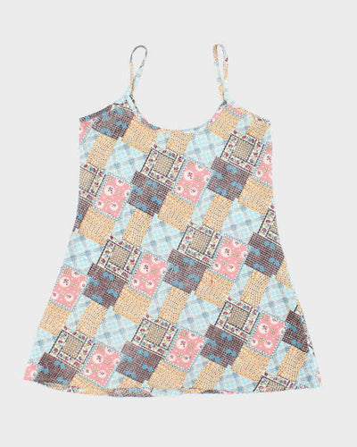 Vintage 90s Beatrys Pattern Mini Dress - S