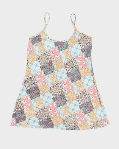 Vintage 90s Beatrys Pattern Mini Dress - S
