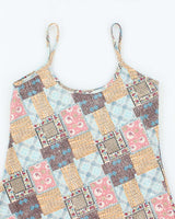 Vintage 90s Beatrys Pattern Mini Dress - S