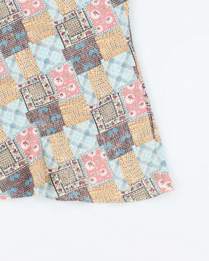 Vintage 90s Beatrys Pattern Mini Dress - S