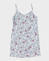 Vintage 90s Linen Pattern Mini Dress - M