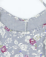 Vintage 90s Linen Pattern Mini Dress - M