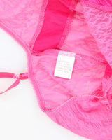 Vintage Y2k 00s Pink Lace Slip Dress - XS