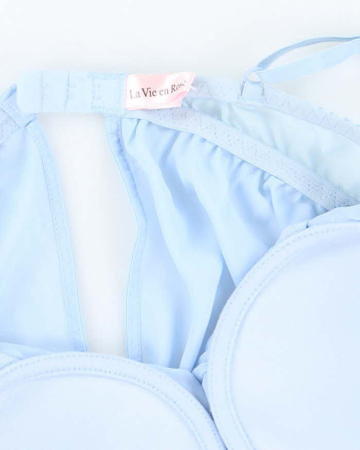 Vintage Y2k 00s La Senza Blue Sheer Slip Dress - S