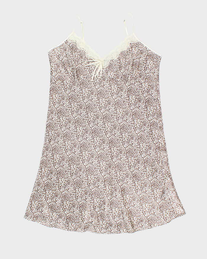 Vintage Y2k 00s Jessica Leopard Print Slip Dress - XL
