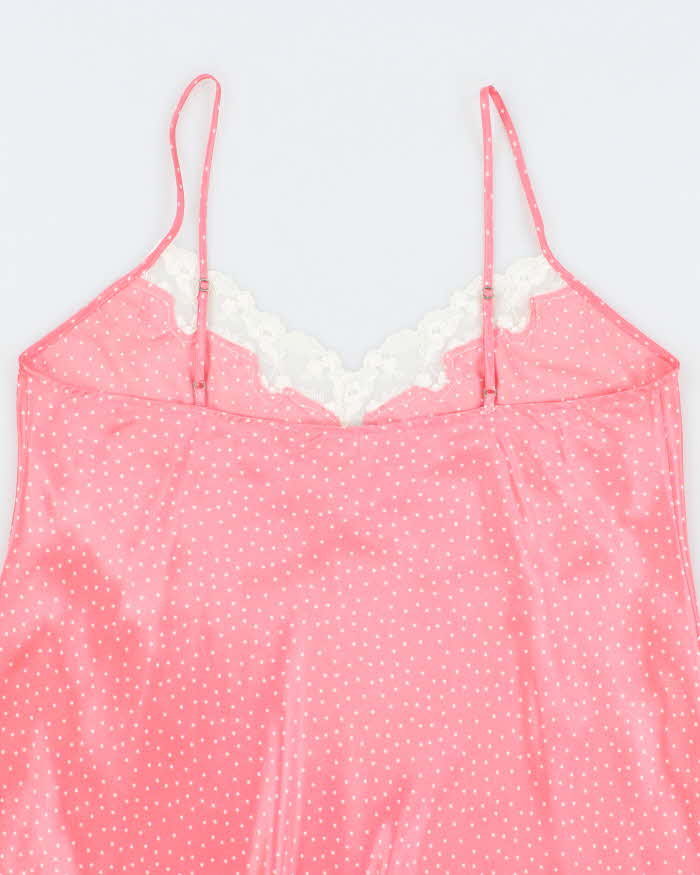 Vintage 90s Jessica Polka Dot Slip Dress - XL
