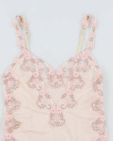 Vintage 90s Sheer Lace Slip Dress - S