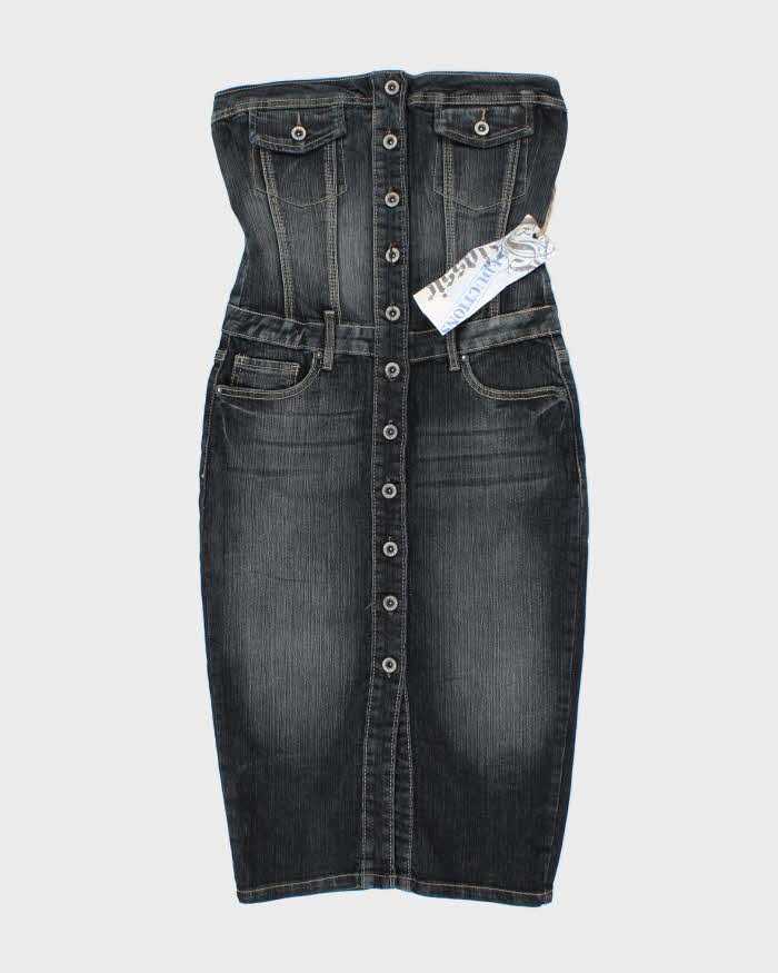 Deadstock Vintage Y2k 00s Seductions Denim Dress - XS