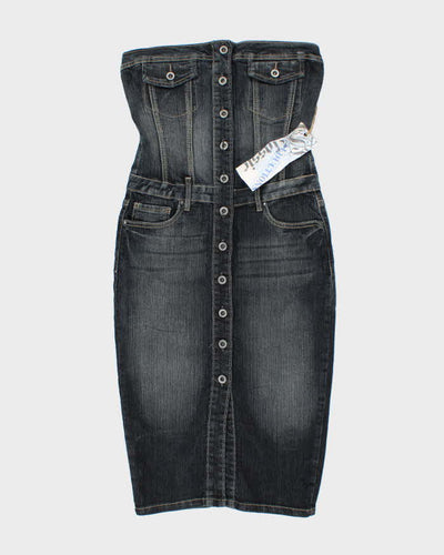 Deadstock Vintage Y2k 00s Seductions Denim Dress - XS