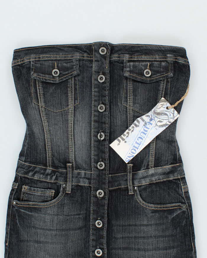 Deadstock Vintage Y2k 00s Seductions Denim Dress - XS
