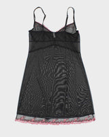 Vintage Y2k 00s Blush Mesh Slip Dress - S