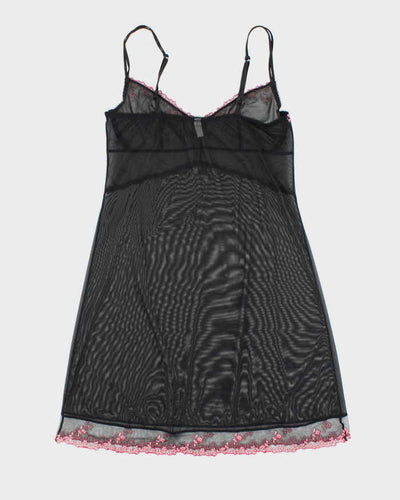 Vintage Y2k 00s Blush Mesh Slip Dress - S