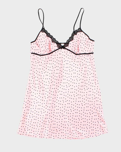 Vintage Y2k 00s Gillian & O'malley Polka Dot Satin Slip Dress - M