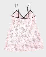 Vintage Y2k 00s Gillian &amp; O'malley Polka Dot Satin Slip Dress - M