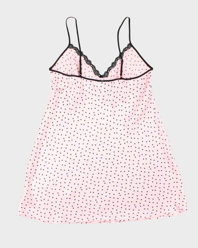 Vintage Y2k 00s Gillian & O'malley Polka Dot Satin Slip Dress - M