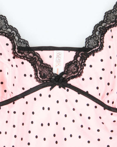 Vintage Y2k 00s Gillian & O'malley Polka Dot Satin Slip Dress - M