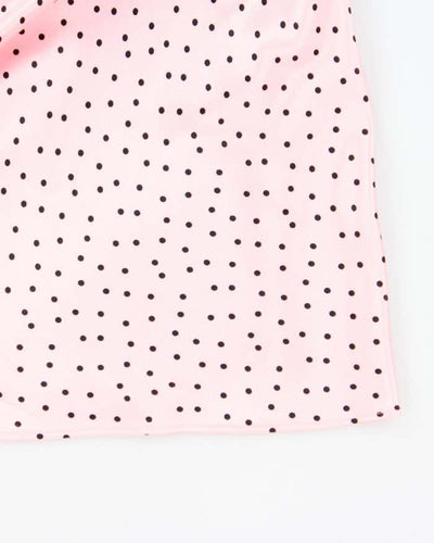 Vintage Y2k 00s Gillian & O'malley Polka Dot Satin Slip Dress - M