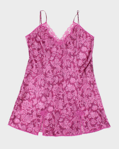 Vintage Y2k 00s Delicates Satin Slip Dress - L