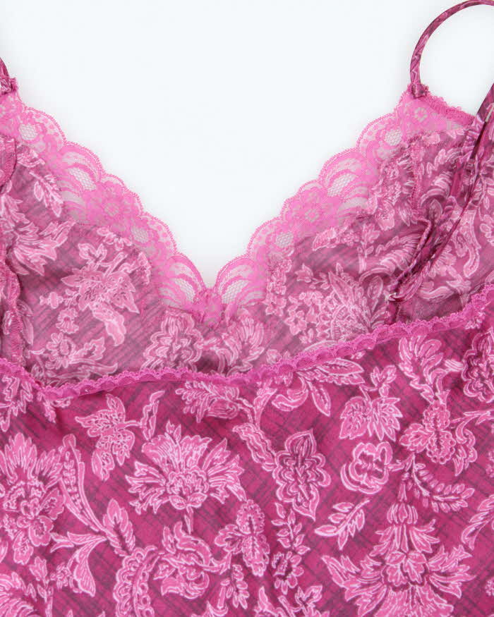 Vintage Y2k 00s Delicates Satin Slip Dress - L