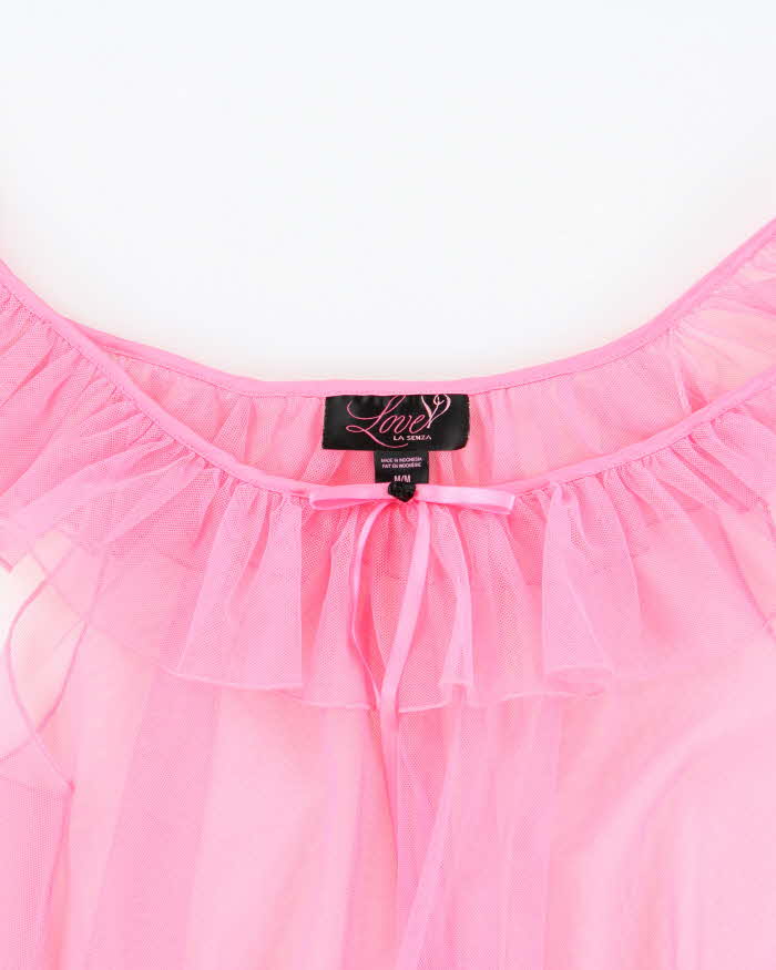 Vintage Y2k 00s La Senza Mesh Slip Dress - M