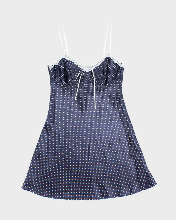 Vintage Y2k 00s La Vie En Rose Polka Dot Slip Dress - S