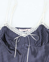 Vintage Y2k 00s La Vie En Rose Polka Dot Slip Dress - S