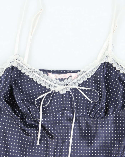 Vintage Y2k 00s La Vie En Rose Polka Dot Slip Dress - S