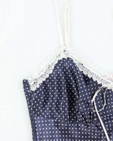 Vintage Y2k 00s La Vie En Rose Polka Dot Slip Dress - S