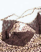 Vintage Y2k 00s La Senza Leopard Print Slip Dress - M