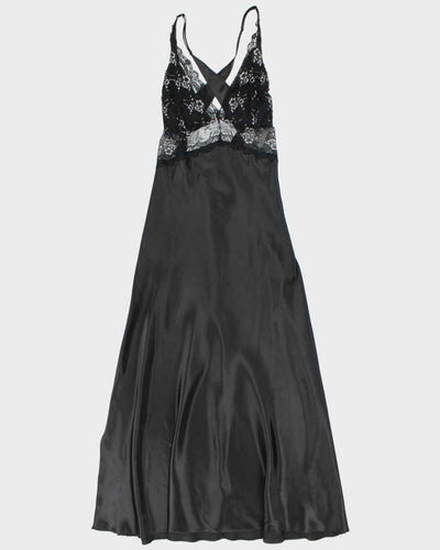 Vintage Y2k 00s La Vie En Rose Satin Slip Dress - L