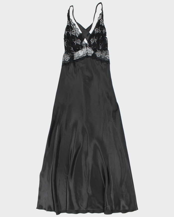 Vintage Y2k 00s La Vie En Rose Satin Slip Dress - L