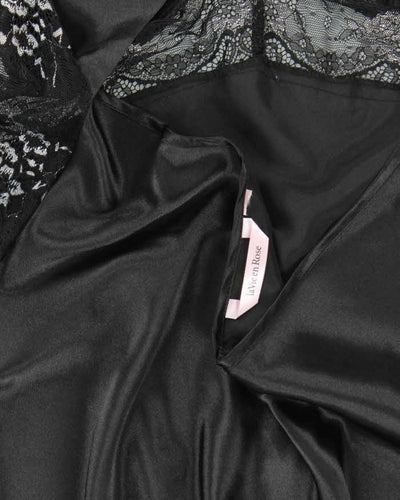 Vintage Y2k 00s La Vie En Rose Satin Slip Dress - L
