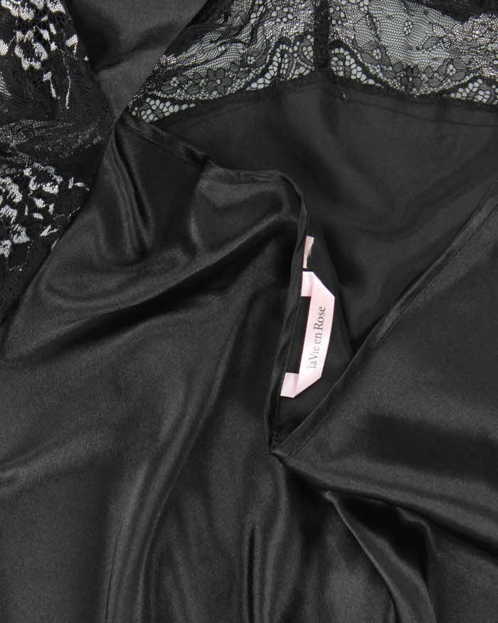 Vintage Y2k 00s La Vie En Rose Satin Slip Dress - L