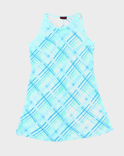 Vintage 90s Rose Passion Mesh Slip Dress - M