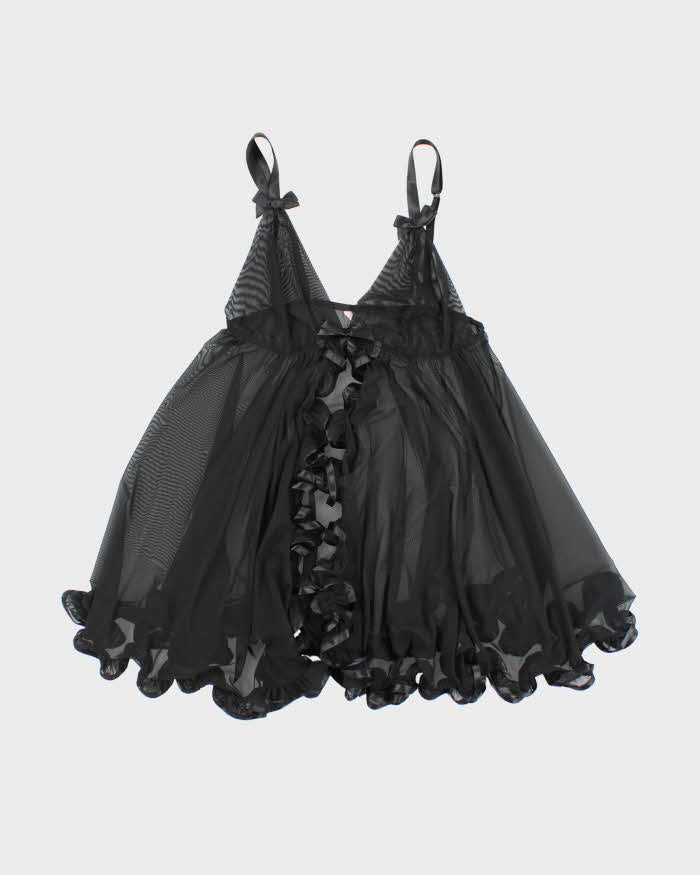 Vintage Y2k 00s La Vie En Rose Mesh Ruffle Dress - M