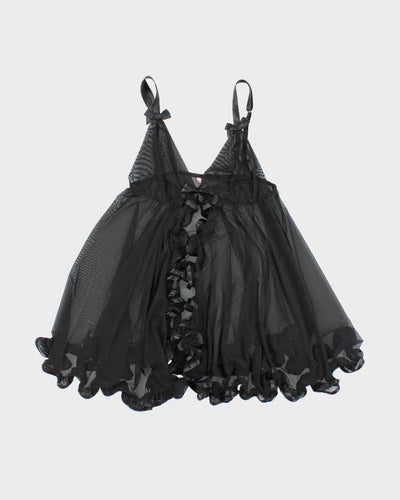 Vintage Y2k 00s La Vie En Rose Mesh Ruffle Dress - M