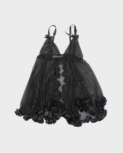 Vintage Y2k 00s La Vie En Rose Mesh Ruffle Dress - M