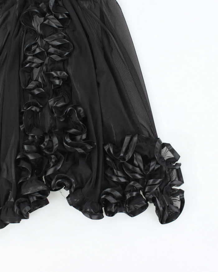 Vintage Y2k 00s La Vie En Rose Mesh Ruffle Dress - M