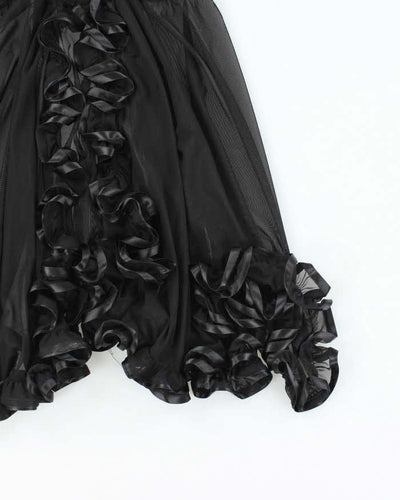 Vintage Y2k 00s La Vie En Rose Mesh Ruffle Dress - M