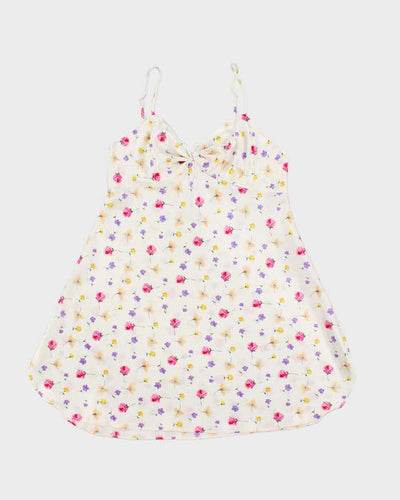 Vintage 90s Versailles Floral Satin Dress - S