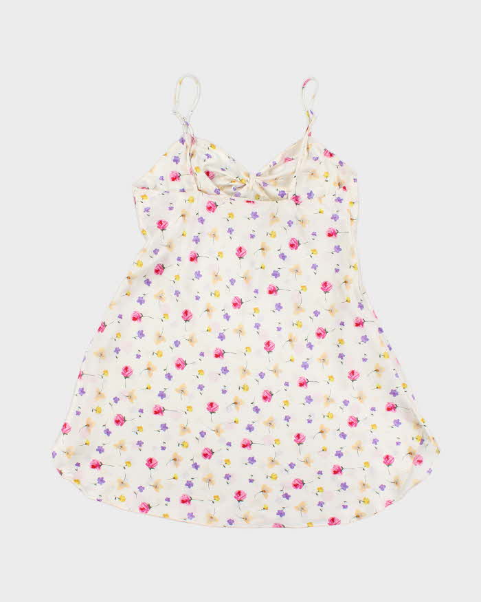 Vintage 90s Versailles Floral Satin Dress - S