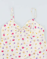 Vintage 90s Versailles Floral Satin Dress - S